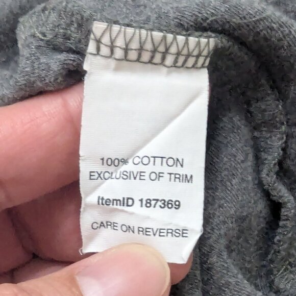 L.L. Bean | Men's Large Grey Long Sleeve T-Shirt with Mock Neck | 100% Cotton - Picture 5 of 5